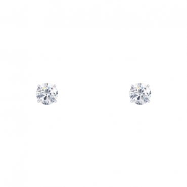 14Kt White Gold 4 Prong Natural Diamond Stud Earrings 0.25Ct... 14Kt White Gold 4 Prong Natural Diamond Stud Earrings 0.25Ct...