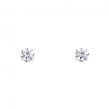 14Kt White Gold 4 Prong Natural Diamond Stud Earrings 0.30Ct... 14Kt White Gold 4 Prong Natural Diamond Stud Earrings 0.30Ct...