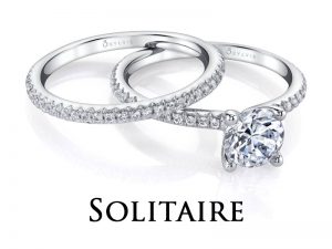 Solitaire diamond engagement rings from the Sylvie Collection