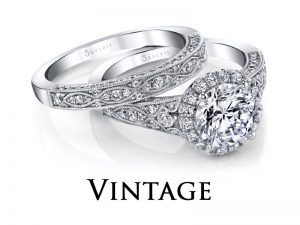 Vintage style engagement rings Vintage style diamond engagement rings from the Sylvie Collection